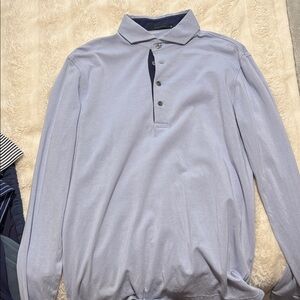 GreysonLong-Sleeve Polo Shirt - Light Blue